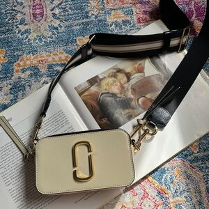 Marc Jacobs Cream and Black Crossbody Bag